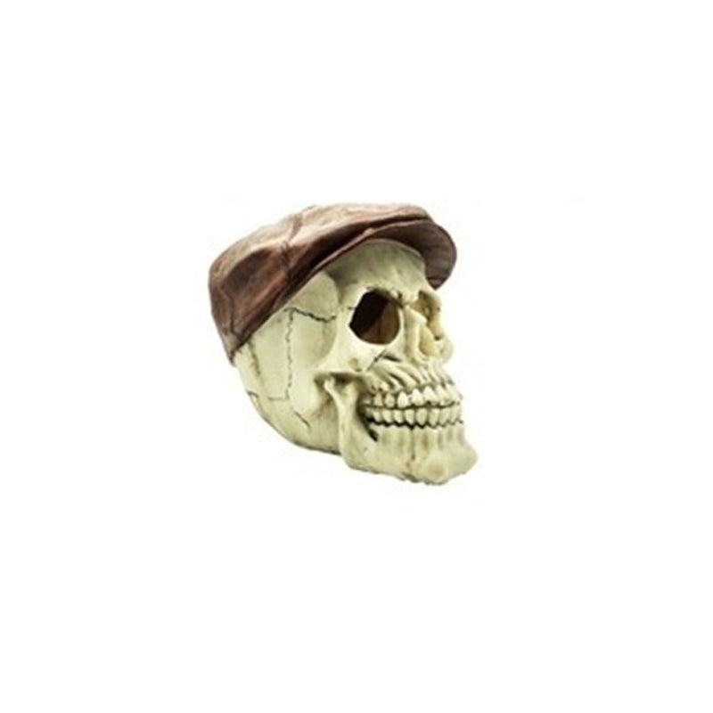 Artificial Fake Skull Head Bone Aquarium Ornament Fish Tank Decoration - Pirate