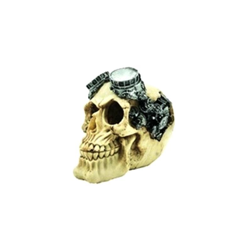 Artificial Fake Skull Head Bone Aquarium Ornament Fish Tank Decoration - Pirate