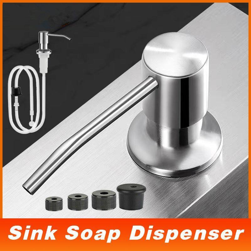 Stainless Steel Sink Soap Dispenser Extension Tube Kit Kitchen Sink Pumps Hand
