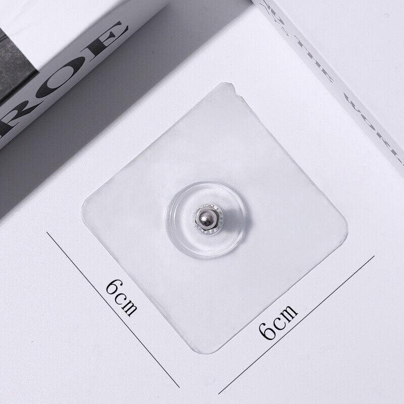 10X Punch-Free Adhesive Wall Hanging Hooks - 12mm