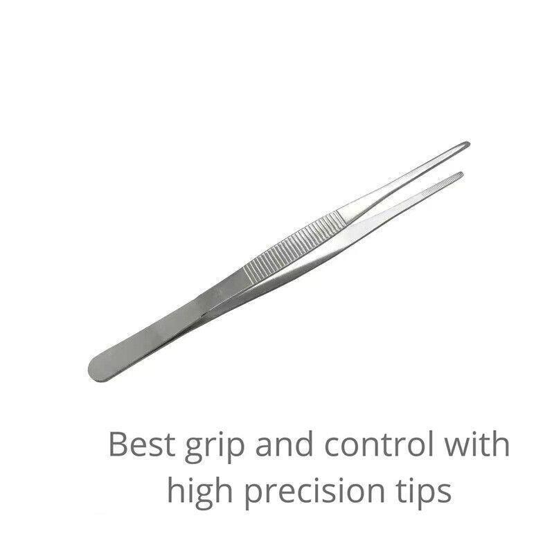 Kitchen Tweezers Silver Garden Tweezer For Professional Use Craft Home Long Au - CR 30cm