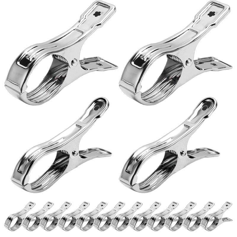 Large Stainless Steel Clothes Pegs Hanging Clip Laundry Windproof Clamp - 9cm *16 PCS