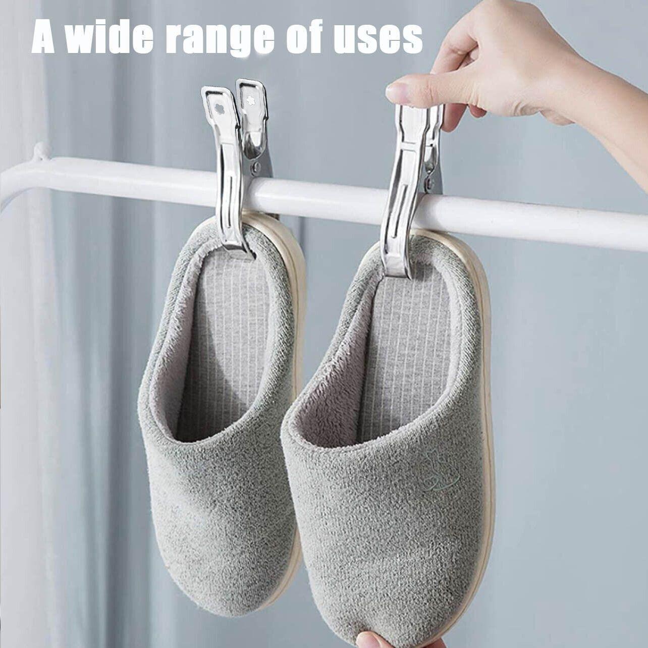 Large Stainless Steel Clothes Pegs Hanging Clip Laundry Windproof Clamp - 9cm *16 PCS
