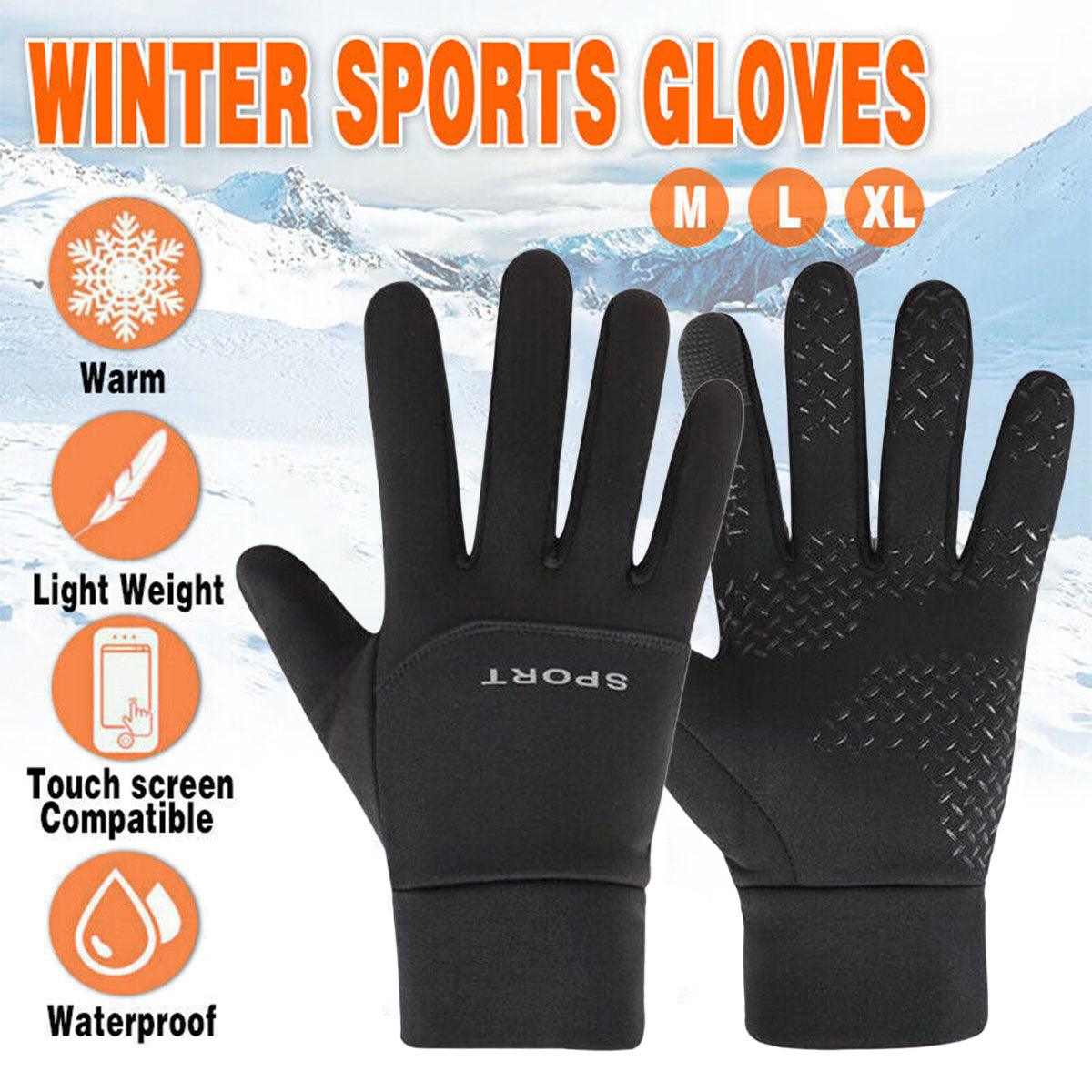 Winter Warm Thermal Outdoor Sports Waterproof Windproof Touch Screen Ski Gloves - M