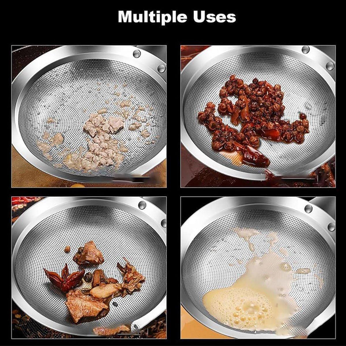 Oil Separator Spoon Mesh Fine Hole Filter Degreasing Residue Cooking Tool - Samll