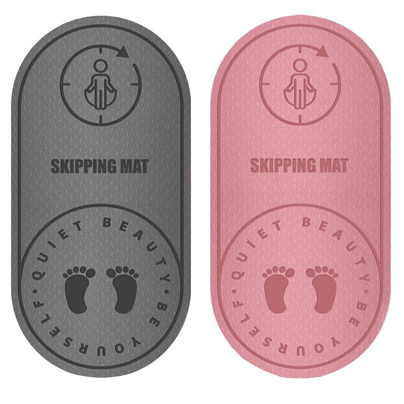 Jump Rope Mat Soundproof Shock Absorbing Mat for Indoor Fitness Yoga Floor Use - Pink