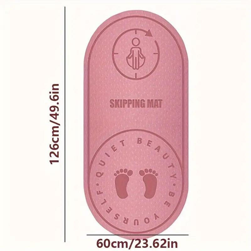 Jump Rope Mat Soundproof Shock Absorbing Mat for Indoor Fitness Yoga Floor Use - Pink