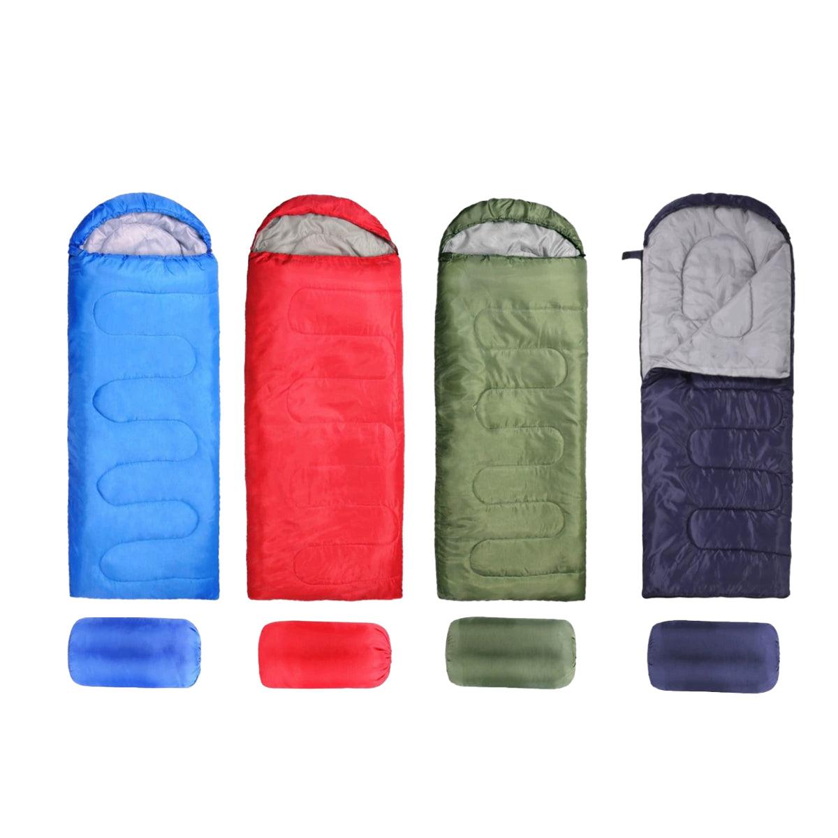 Single Sleeping Bag Outdoor Camping Hiking Thermal Warm Tent Travel Gear - Royal Blue