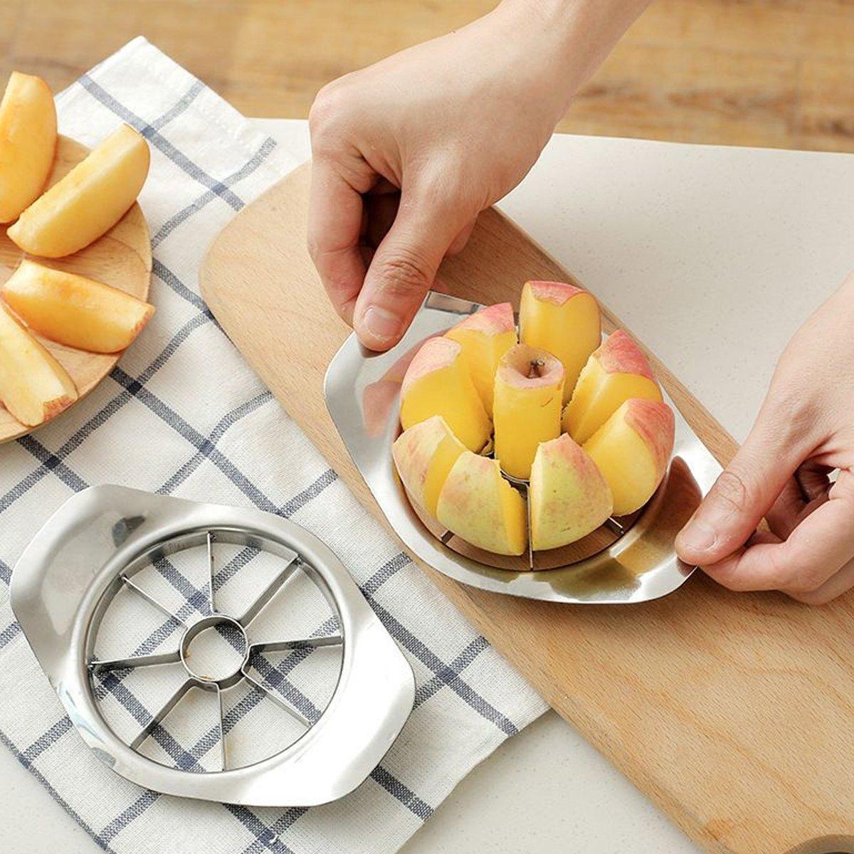 1/2PCS Apple Corer Slicer Peeler Stainless Steel Fruit Cutter Divider Home Tool - 1PC