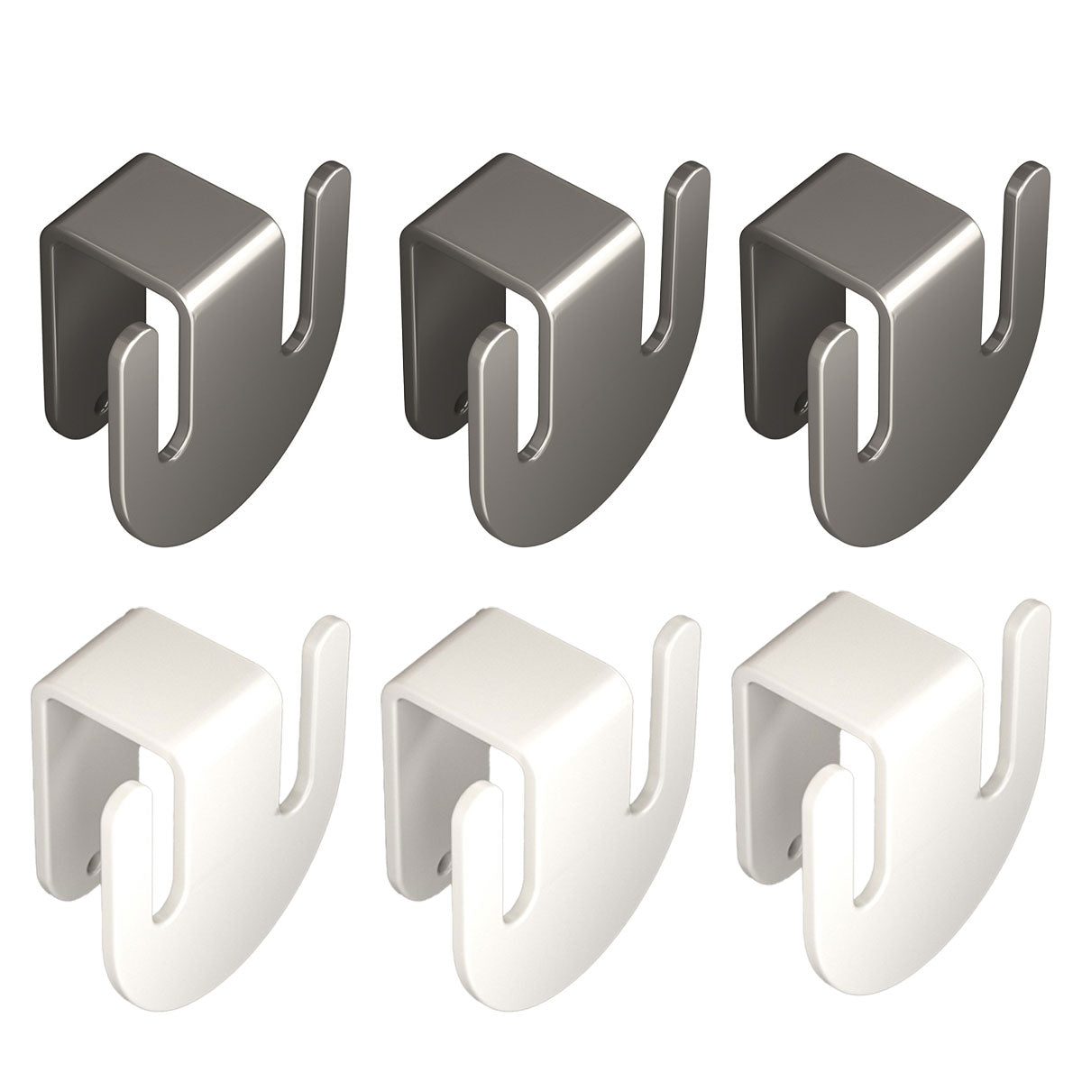 3PCS Wall Mounted Slipper Rack Bathroom Shoe Storage Hook Holder Organiser - Grey