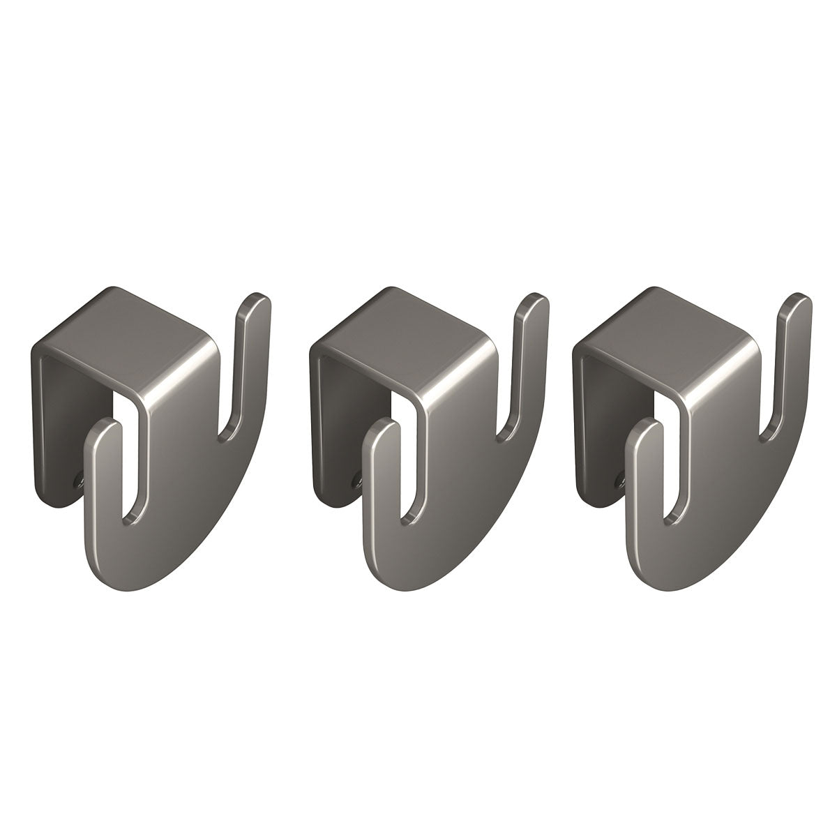 3PCS Wall Mounted Slipper Rack Bathroom Shoe Storage Hook Holder Organiser - Grey