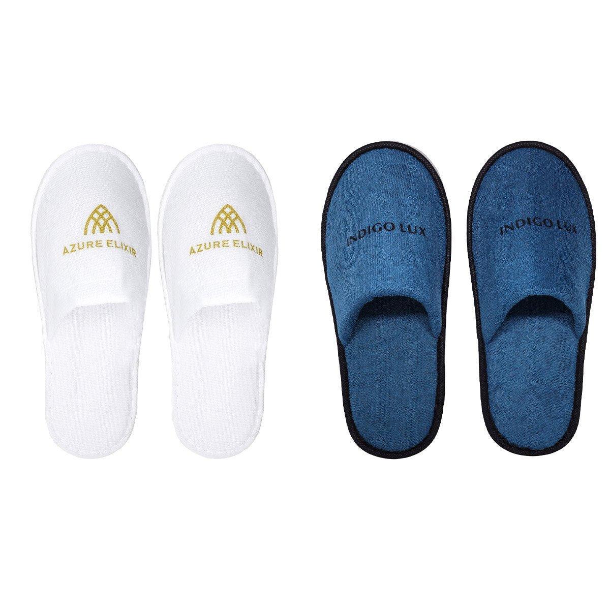 30 Pairs Hotel Guesthouse Hospitality Slippers for Household Comfort and Use - Blue