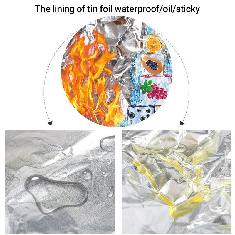 Aluminum Foil Lined Chips Bbq Chicken Paper Bags Disposable Greaseproof Takeaway - 12*4*21.5-500PCS