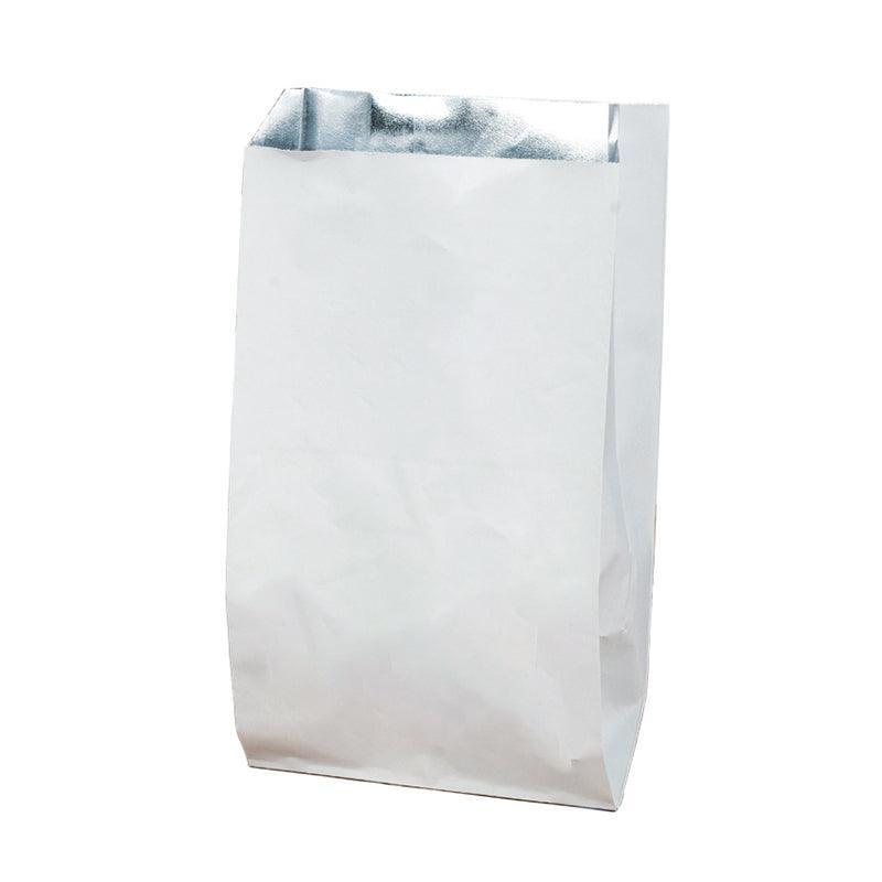 Aluminum Foil Lined Chips Bbq Chicken Paper Bags Disposable Greaseproof Takeaway - 12*4*21.5-500PCS