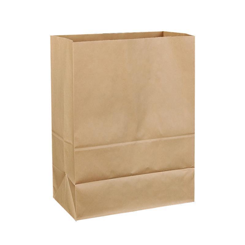 500PCS Kraft Food Paper Bags Brown Flat Bottom Lunch Bags Party Favour Bag - 500PCS-25*14*33CM
