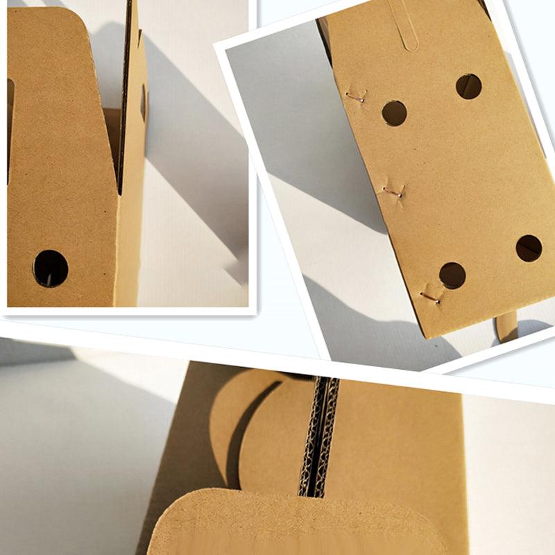 10PCS Disposable Cardboard Pet Carrier - 3 Sizes for Small Animals - 38*28*24CM