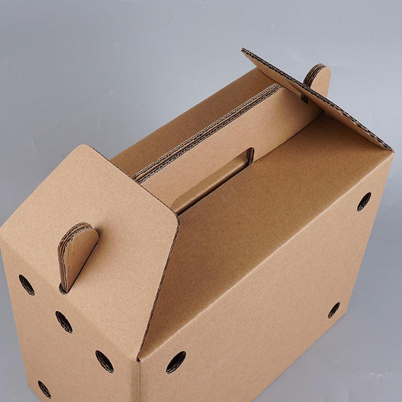 10PCS Disposable Cardboard Pet Carrier - 3 Sizes for Small Animals - 38*28*24CM