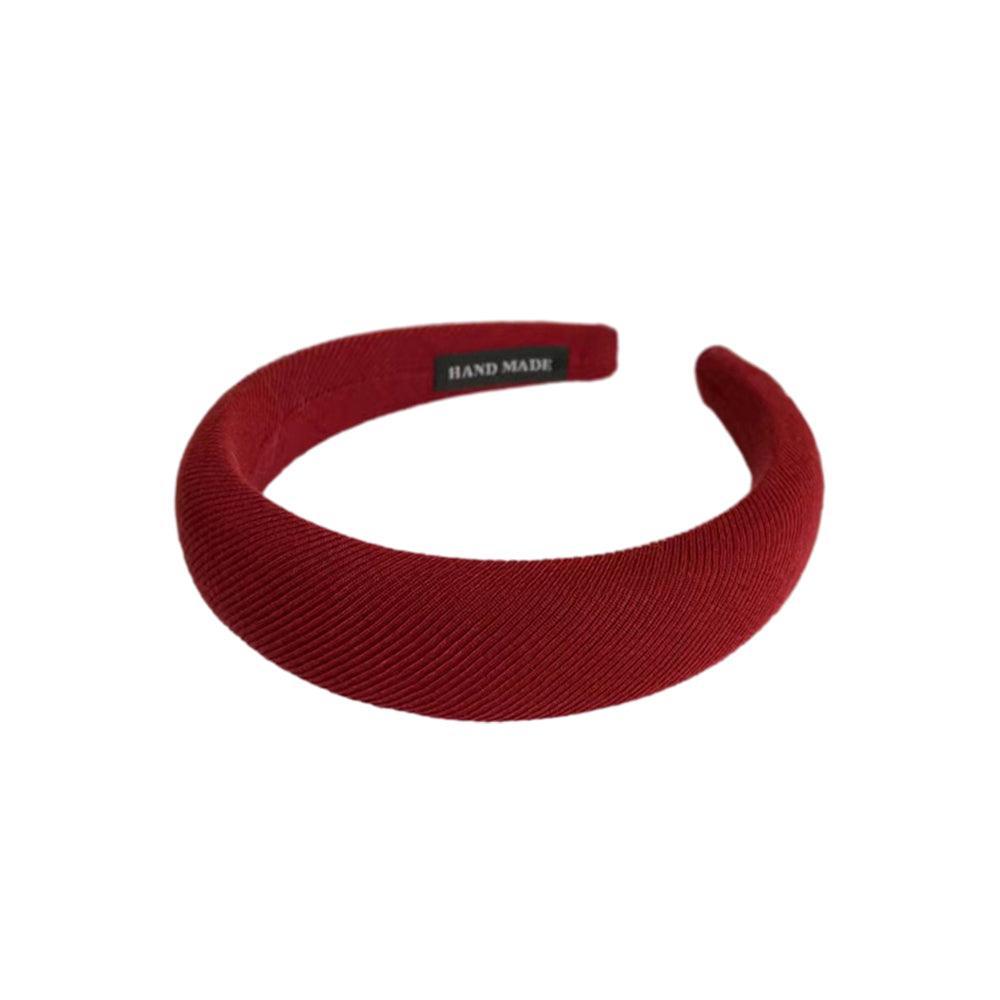 Women Thick Padded Wide Headband Sponge Hairband Wedding Party Plain - White