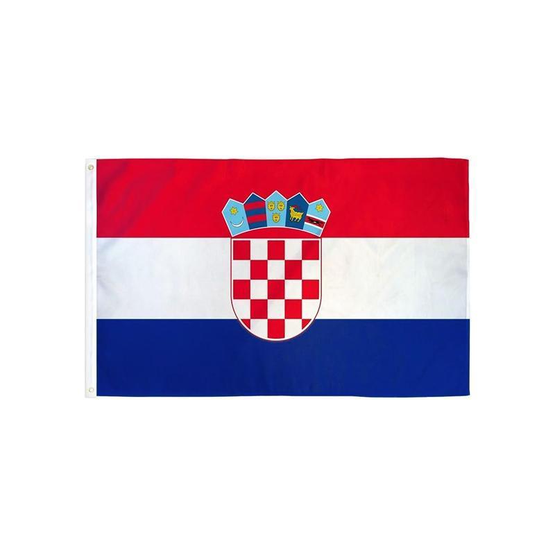 Large Croatia National Flag 90x150cm Outdoor Polyester Banner with Grommets