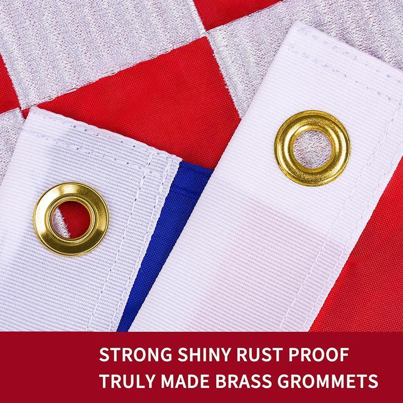Large Croatia National Flag 90x150cm Outdoor Polyester Banner with Grommets