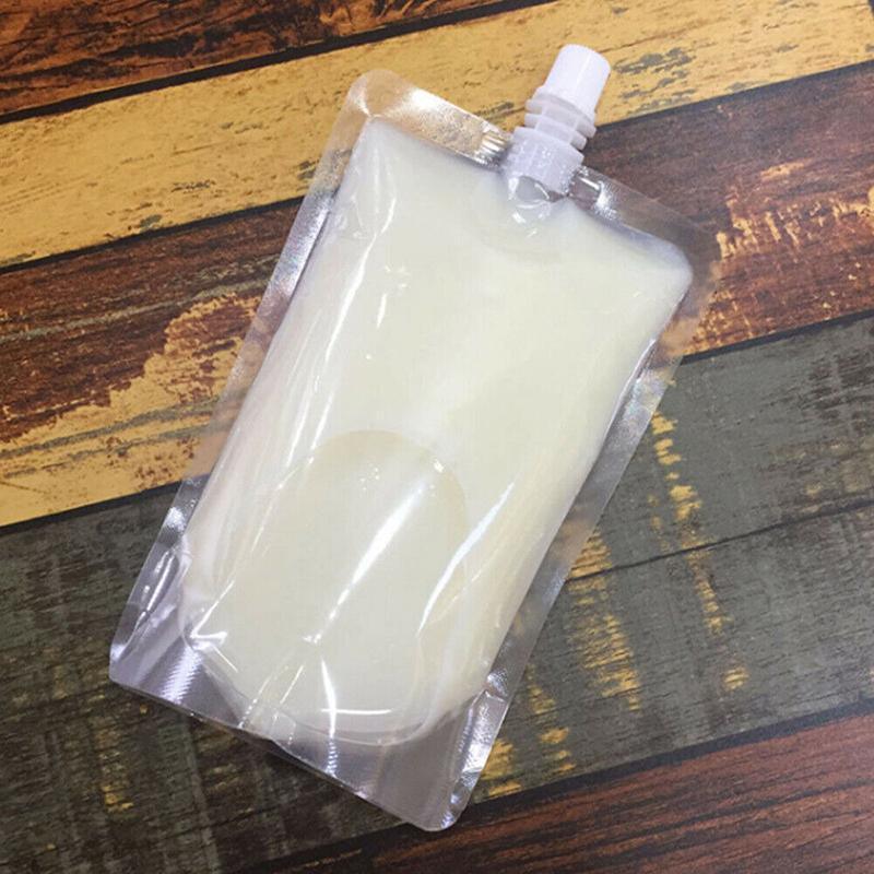 20Pcs 250ml Clear Spout Pouch Bags Leakproof Reusable Drink Packaging