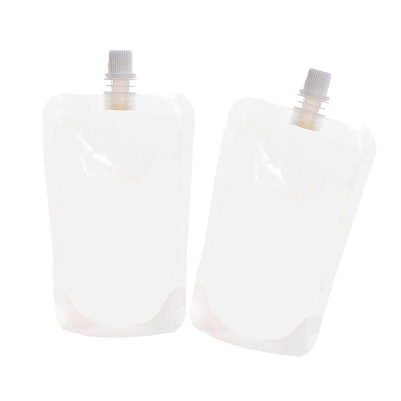 50Pcs 250ml Clear Spout Drink Pouch Bags Leakproof Stand-Up Packaging