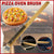 Long Handle Pizza Oven Brush Steel Wire BBQ Grill Cleaner with Scraper 57.5cm