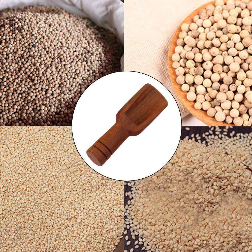 1/2/4/10 Pcs Mini Wooden Scoop Kitchen Spoon for Salt Sugar & Coffee - 1PC