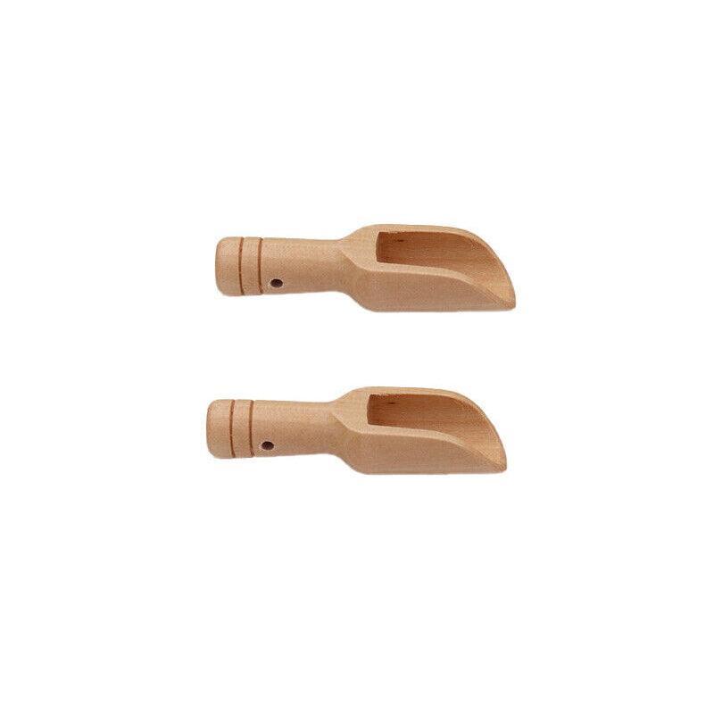 1/2/4/10 Pcs Mini Wooden Scoop Kitchen Spoon for Salt Sugar & Coffee - 1PC