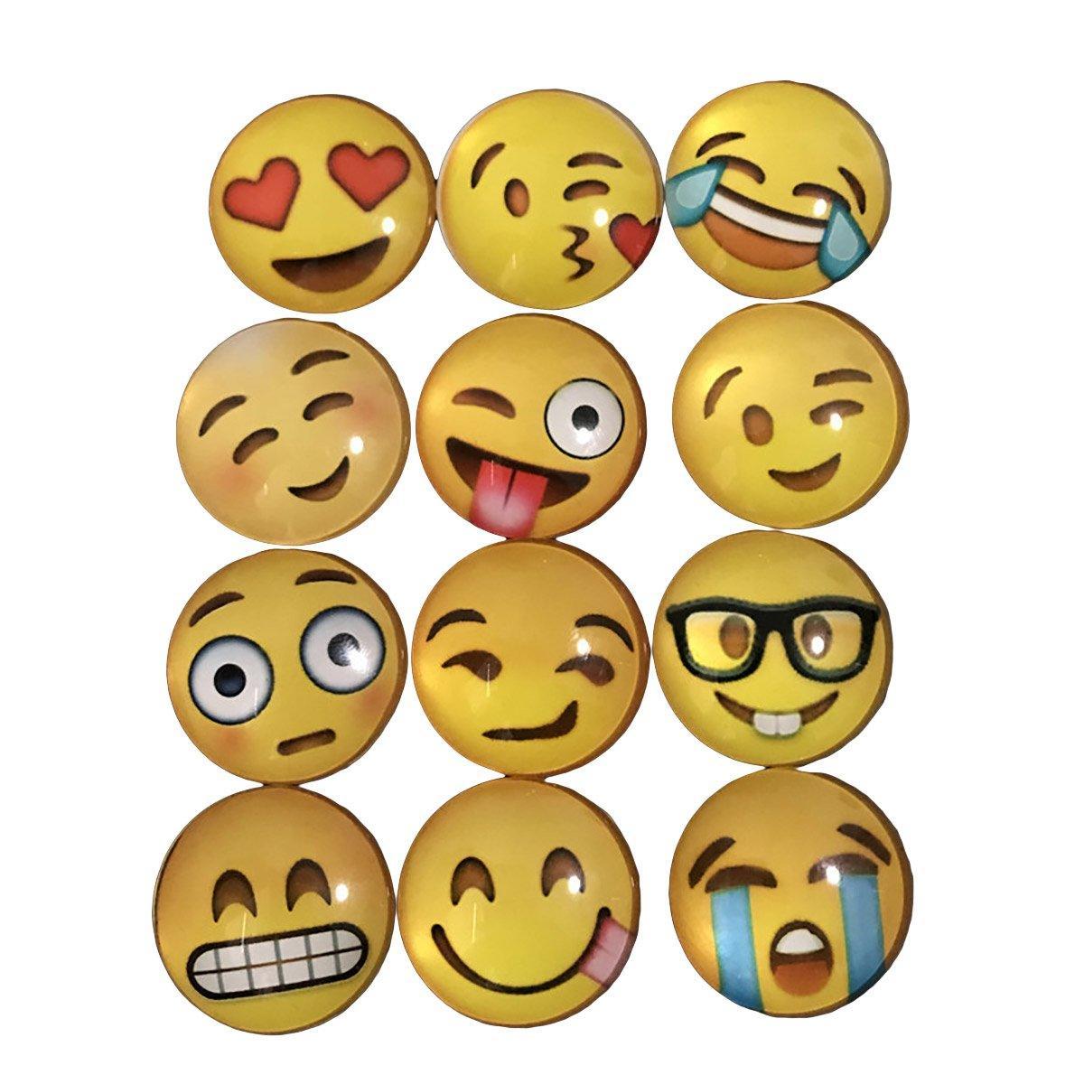 12pcs Cartoon Emoji Fridge Magnets Decorative Kitchen Refrigerator Magnets Set