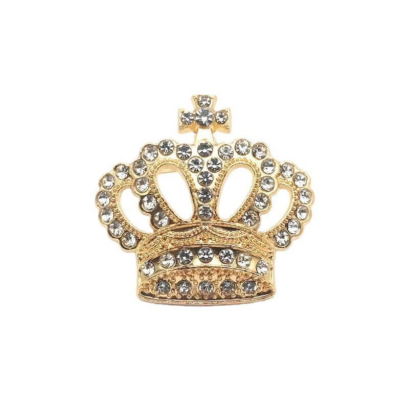 Small Crown Brooch Accessory Fashion Corsage Pin Jewelry Women Men Gift - 3# Gold