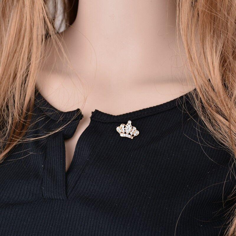 Small Crown Brooch Accessory Fashion Corsage Pin Jewelry Women Men Gift - 1# Gold