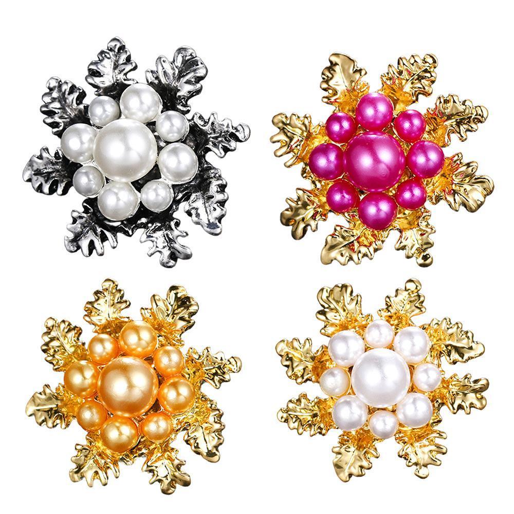 Imitation Pearl Brooch Elegant Jewelry Fashion Accessory Women Ladies Gift - Sliver