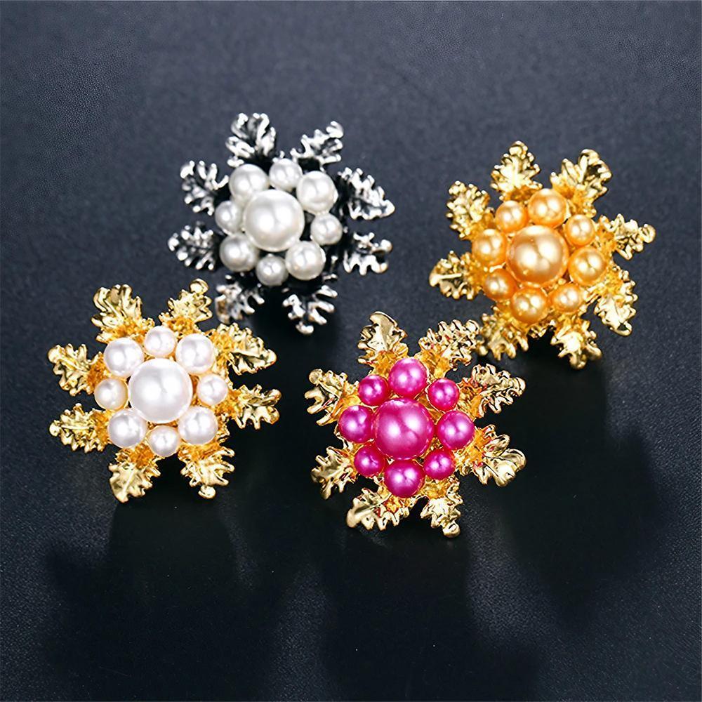 Imitation Pearl Brooch Elegant Jewelry Fashion Accessory Women Ladies Gift - Sliver