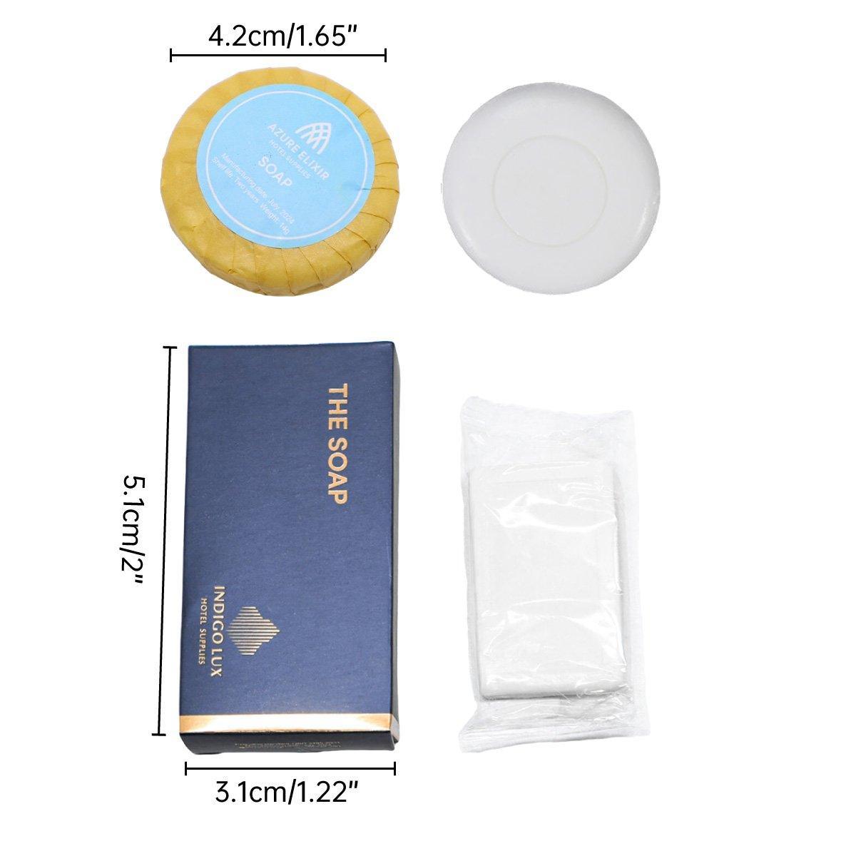 50pcs Hotel Soap Bars for Guesthouse Bathroom Travel Toiletries Set Hotel Use - Round