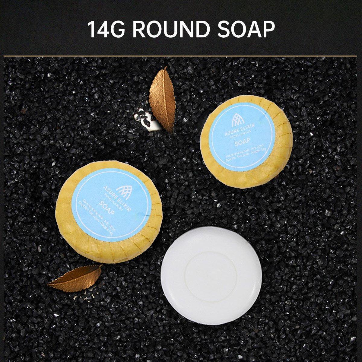 50pcs Hotel Soap Bars for Guesthouse Bathroom Travel Toiletries Set Hotel Use - Round