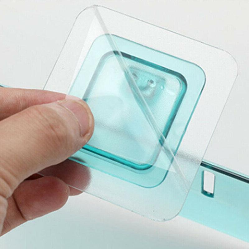 Bathroom Waterfall Tray Holder Soaps Plate Suction Case Containers Dish Storage - Green