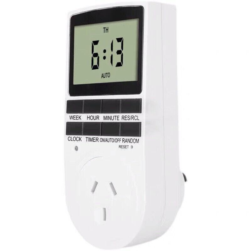 240V Digital Programmable Timer Switch Plug In Socket Power Clock AU Plug