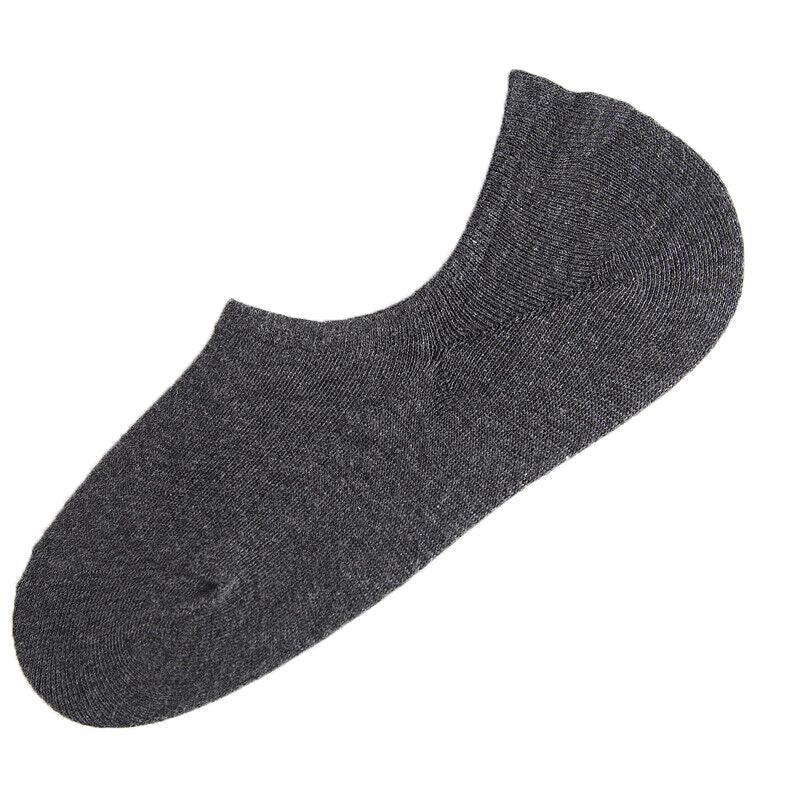 5 Pairs No Show Liner Socks Non Slip Cotton Low Cut Invisible Unisex Footies - White+Light Grey+Dark Grey+Navy*2