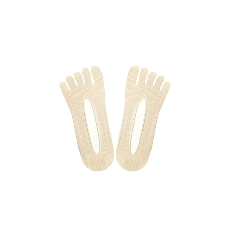 Five Finger Toe Socks Women Invisible Ankle Cut No Show Liner Low Cut Packs - Black 3 Pairs