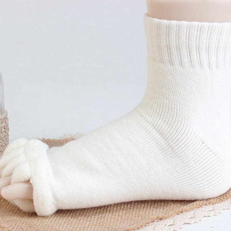 1 Pair Yoga Massage Socks Toe Separator Foot Alignment & Pain Relief - Pink