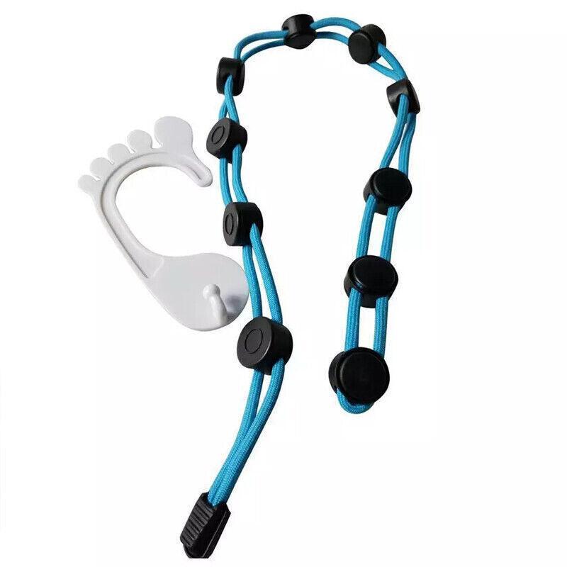 Locks Sock Tidy Clips Rope Storage Hangers Closet Organizer Laundry Helper - Blue