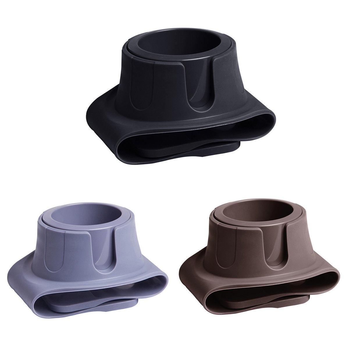 Couch Cup Holder Silicone Drink Coaster Tray Sofa Armrest Stand Car Cup Holder - Grey