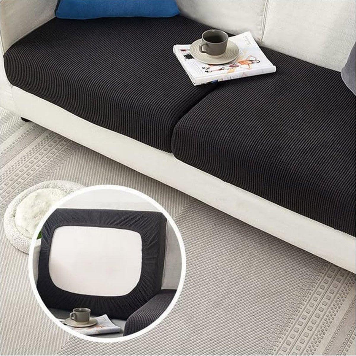 Stretch Sofa Slipcover 4 Seasons Universal Couch Protector Elastic Fabric Cover - Single-Dark-Grey