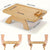 Wooden Lazy Sofa Tray Rotating With Mobile Phone Tablet Holder Plate Breakfast Snack Foldable