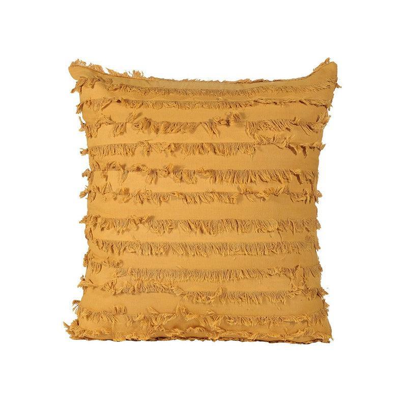 Boho Tassel Fringe Striped Cushion Cover Soft Home Decor Sofa Throw Pillow Case - Navy