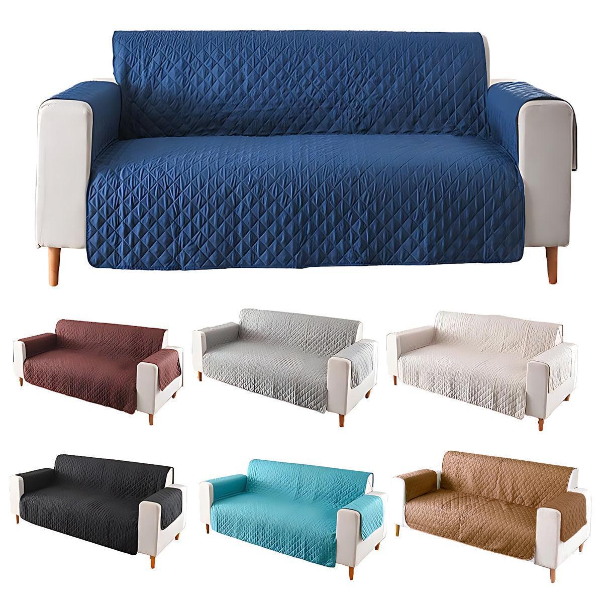 130X195cm Seater Pet Sofa Protector Cover Quilted Couch Covers Lounge Slipcover - Beige