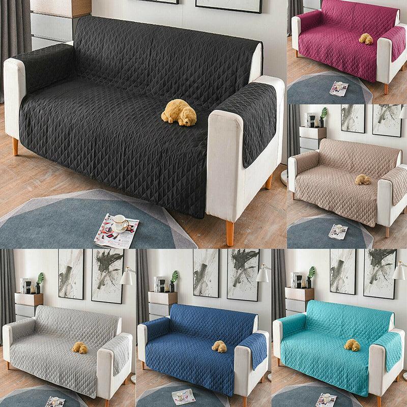 190x195cm Seater Pet Sofa Protector Cover Quilted Couch Covers Lounge Slipcover - Grey