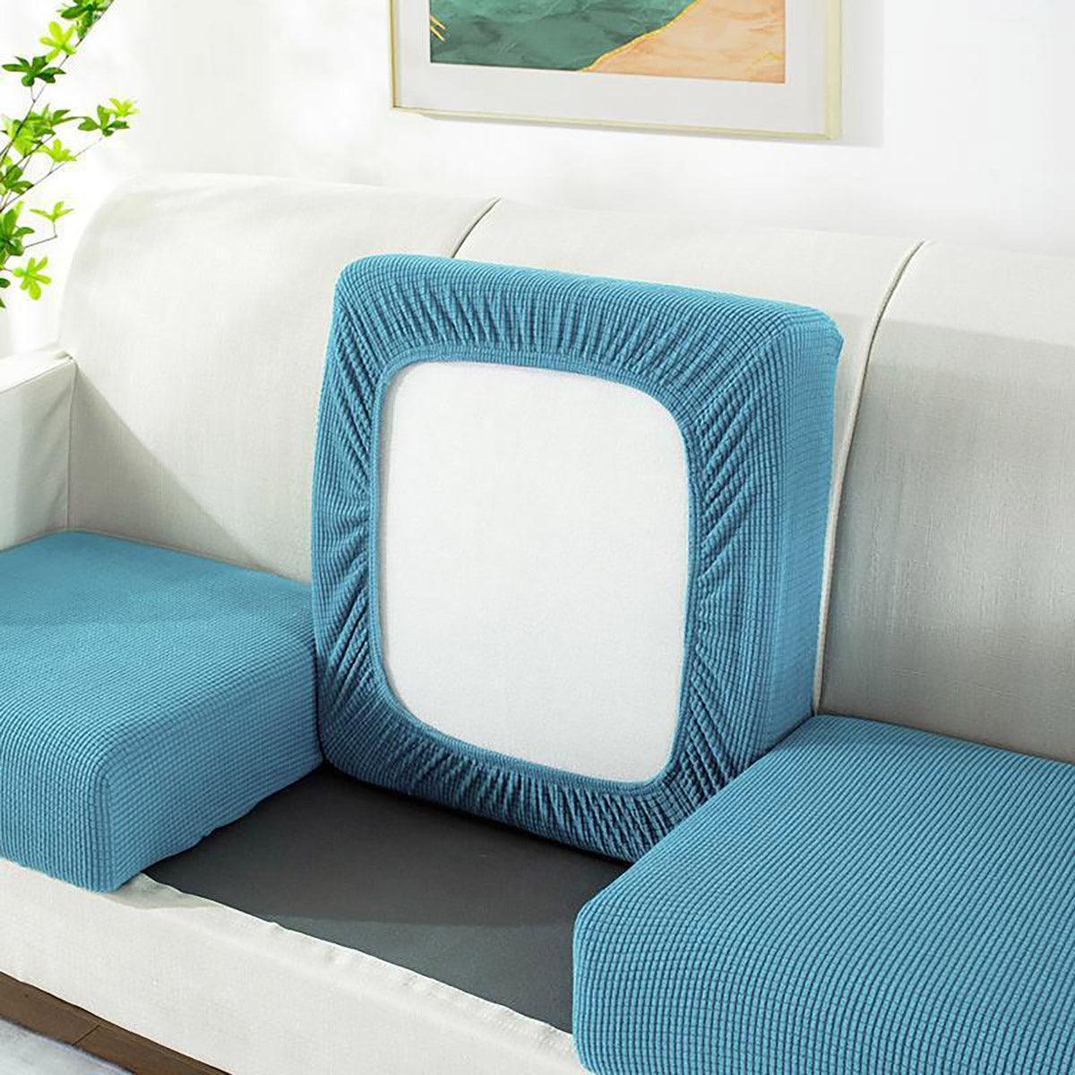 Stretch Sofa Slipcover 4 Seasons Universal Couch Protector Elastic Fabric Cover - Double-Light-Grey