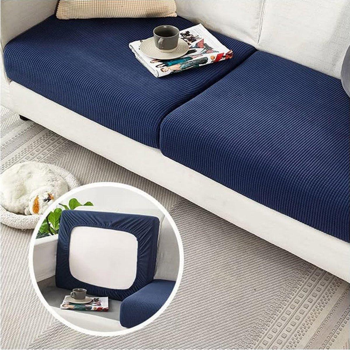 Stretch Sofa Slipcover 4 Seasons Universal Couch Protector Elastic Fabric Cover - Double-Light-Grey